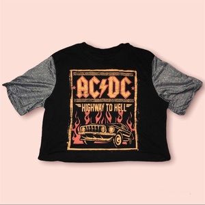 AC/DC Cropped Band Tee